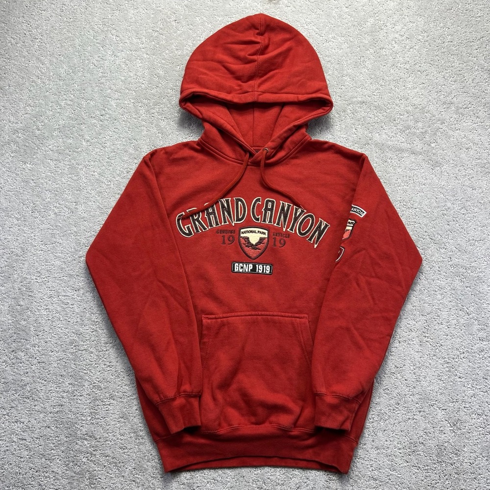 Prairie Mountain Hoodie Sweatshirt Mens Small Red Grand Canyon‎ National Park